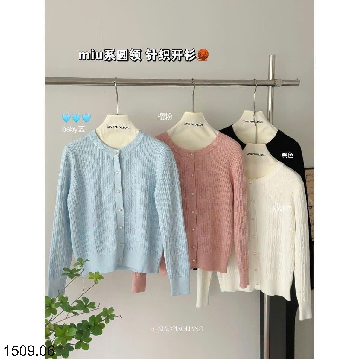 25HA1509.06 - CARDIGAN LEN VẶN THỪNG CHO NỮ