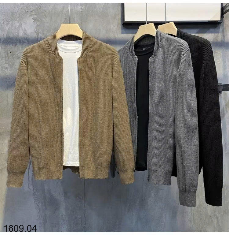 25HA1609.04 - ÁO LEN CARDIGAN KÉO KHÓA NAM