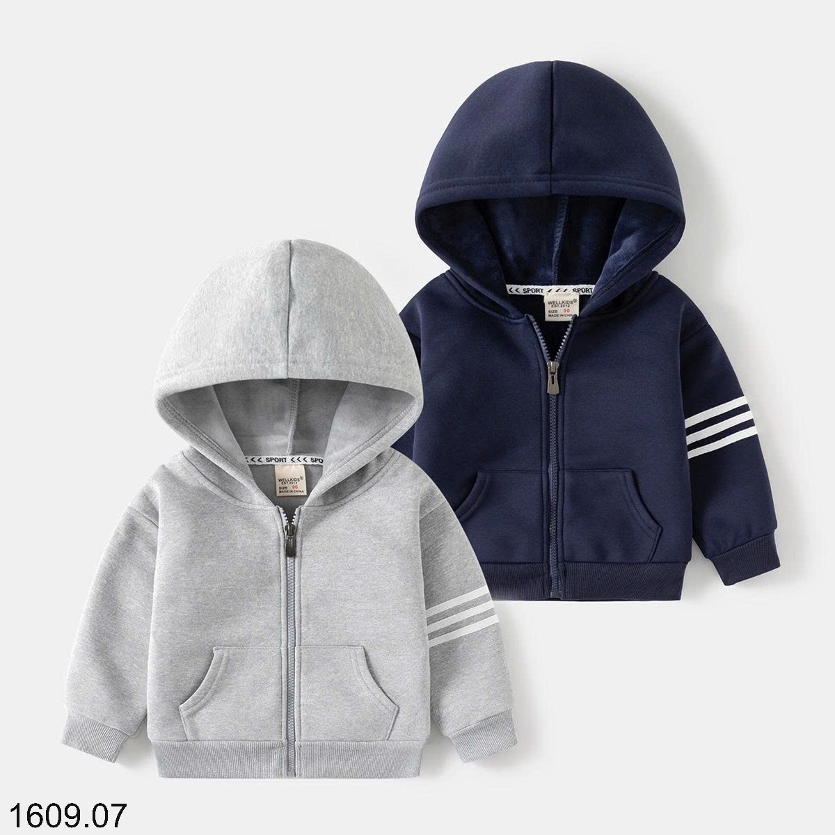 25HA1609.07 - ÁO KHOÁC NGOÀI CÓ MŨ TRÙM ĐẦU WELLKIDS BTRAI
