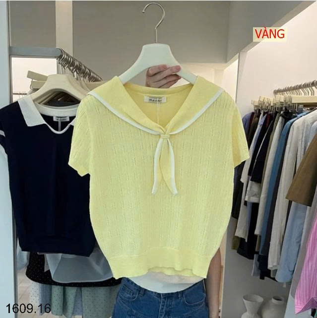 25HA1609.16 - ÁO LEN DỆT KIM CỔ ĐIỆU