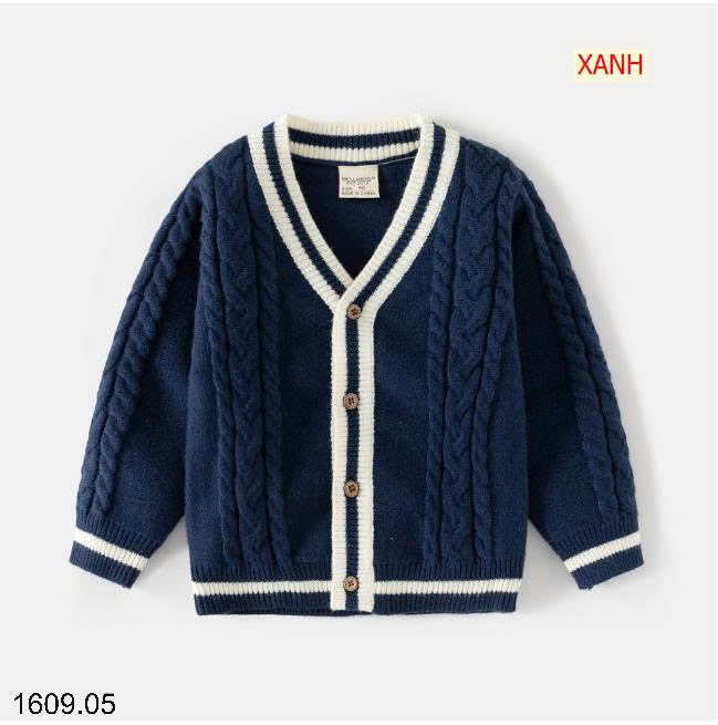 25HA1609.05 - CARDIGAN LEN BÉ TRAI HÃNG WELLKIDS