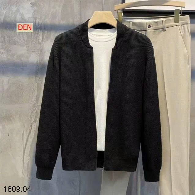 25HA1609.04 - ÁO LEN CARDIGAN KÉO KHÓA NAM