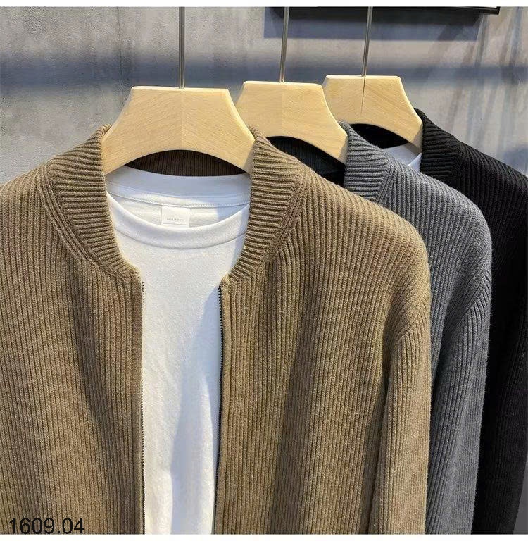 25HA1609.04 - ÁO LEN CARDIGAN KÉO KHÓA NAM