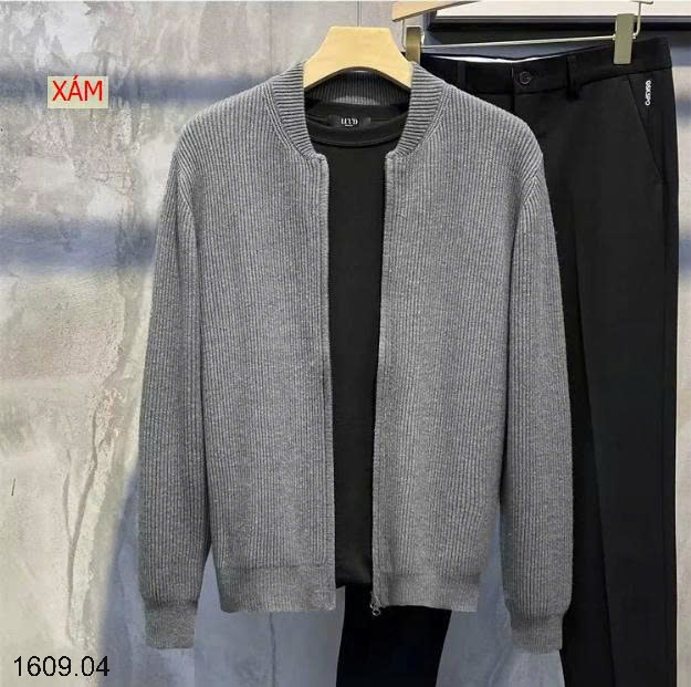 25HA1609.04 - ÁO LEN CARDIGAN KÉO KHÓA NAM