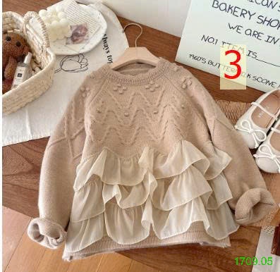 25HA1709.05 - ÁO LEN VIỀN BÈO BÉ GÁI