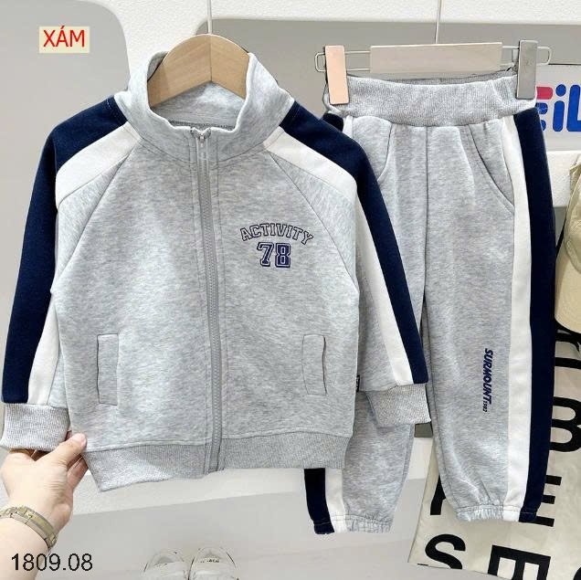 25HA1809.08 - BỘ NỈ KÉO KHÓA KACADY BÉ TRAI