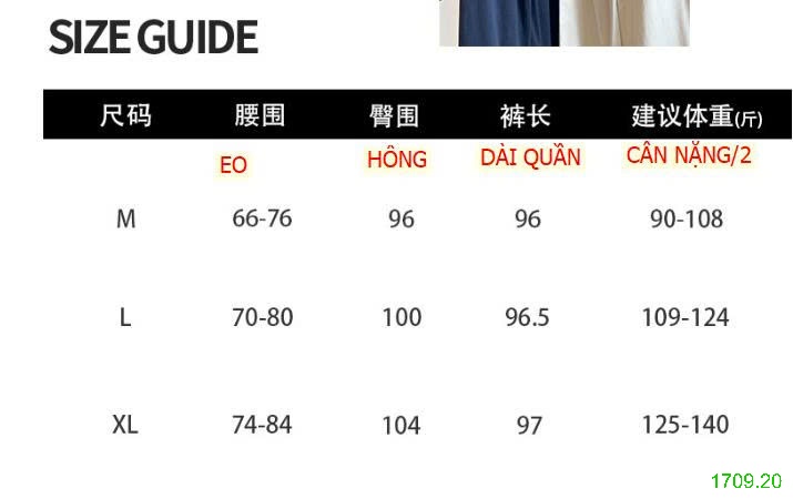 25HA1709.20 - QUẦN ỐNG RỘNG LƯNG CHUN 2 TÚI SAU NHÀ ANNA