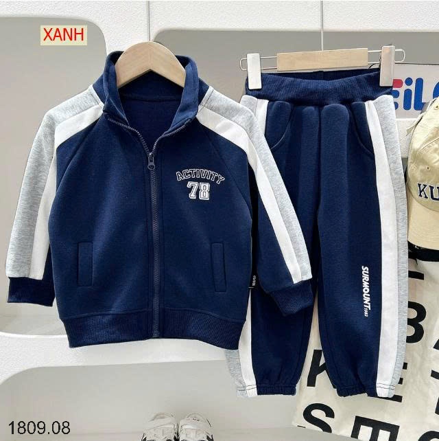25HA1809.08 - BỘ NỈ KÉO KHÓA KACADY BÉ TRAI
