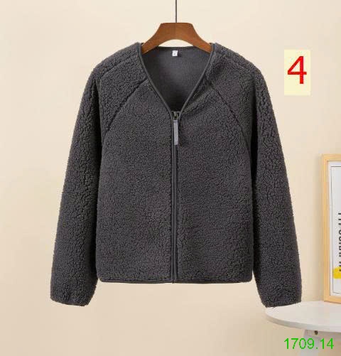 25HA1709.14 - ÁO KHOÁC LÔNG CỪU CỔ V KÉO KHÓA NỮ