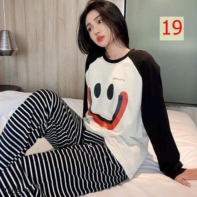 25HA1809.11 - BỘ THU ĐÔNG NỮ MẶC NHÀ KÈM BRA