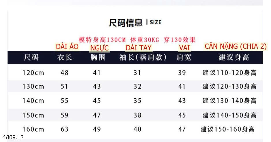 25HA1809.12 - ÁO NỈ 1977 SIZE ĐẠI BÉ TRAI HÃNG AKL