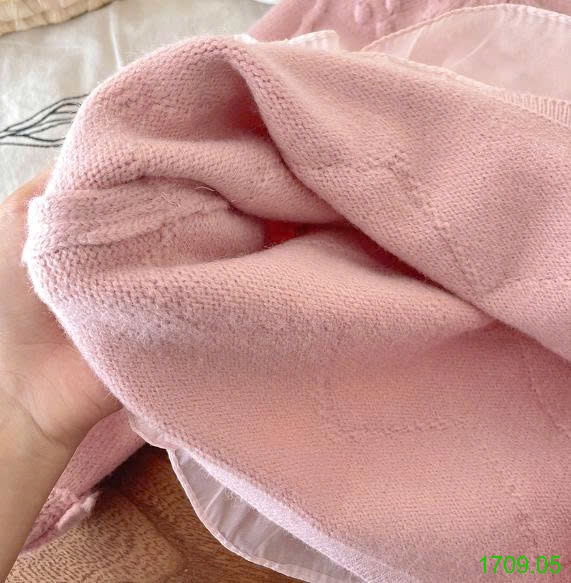 25HA1709.05 - ÁO LEN VIỀN BÈO BÉ GÁI