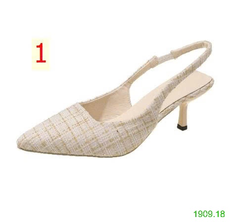 25HA1909.18 - GIÀY CAO GÓT MŨI NHỌN CHANEL KIỂU PHÁP