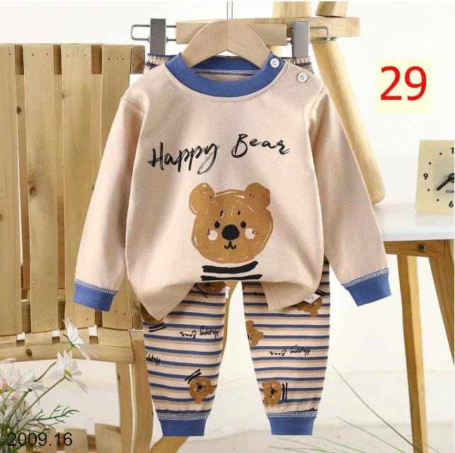 25HA2009.16 - SET 2 BỘ THU ĐÔNG MẶC NHÀ HOẠT HÌNH CHO BÉ