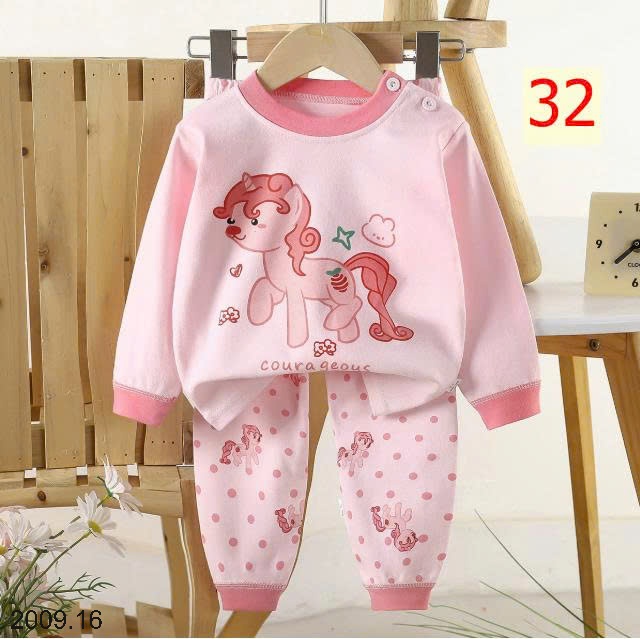 25HA2009.16 - SET 2 BỘ THU ĐÔNG MẶC NHÀ HOẠT HÌNH CHO BÉ