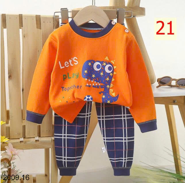 25HA2009.16 - SET 2 BỘ THU ĐÔNG MẶC NHÀ HOẠT HÌNH CHO BÉ