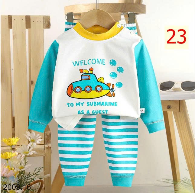 25HA2009.16 - SET 2 BỘ THU ĐÔNG MẶC NHÀ HOẠT HÌNH CHO BÉ