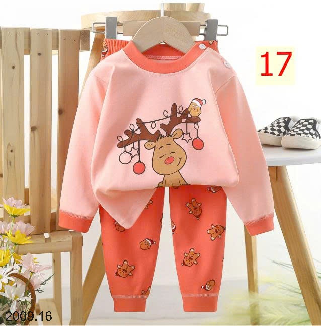 25HA2009.16 - SET 2 BỘ THU ĐÔNG MẶC NHÀ HOẠT HÌNH CHO BÉ