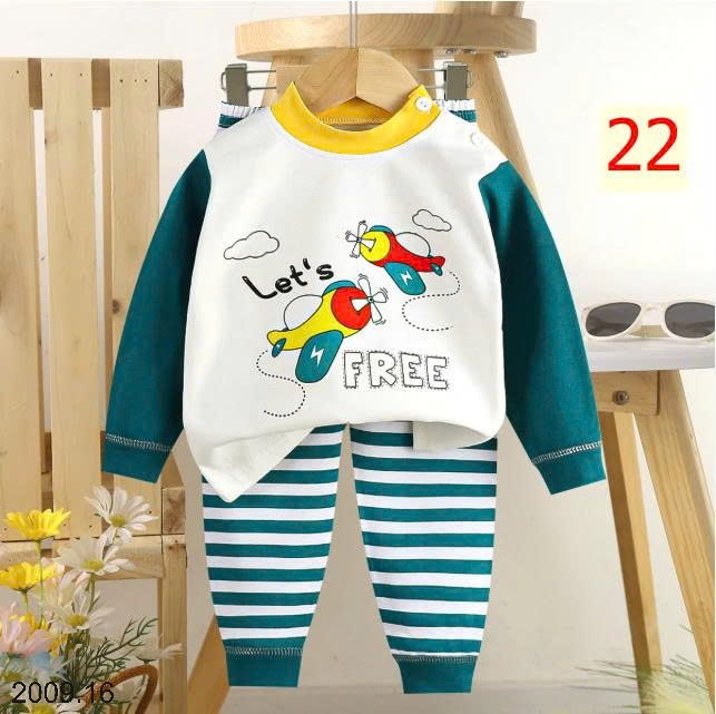 25HA2009.16 - SET 2 BỘ THU ĐÔNG MẶC NHÀ HOẠT HÌNH CHO BÉ