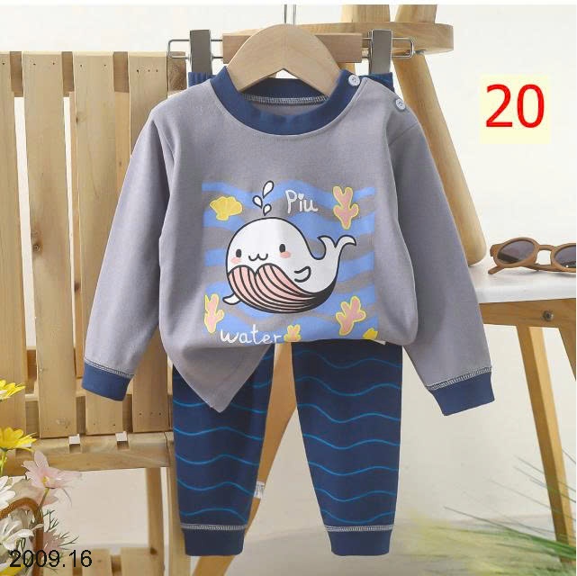 25HA2009.16 - SET 2 BỘ THU ĐÔNG MẶC NHÀ HOẠT HÌNH CHO BÉ