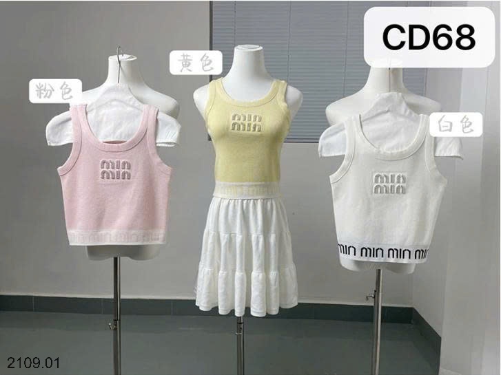 25HA2109.01 - ÁO DỆT KIM SÁT NÁCH MINMIN KIỂU DÁNG CHANEL