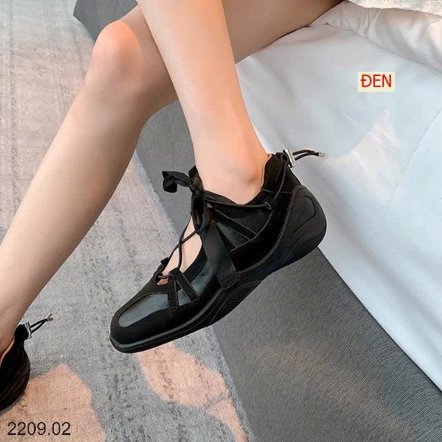 25HA2209.02 - GIÀY THỂ THAO BA LÊ ĐẾ DÀY ĐÍNH NƠ