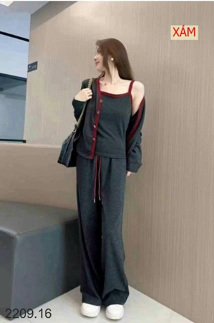 25HA2209.16 - SET 3 CHI TIẾT GẠO NẾP NHUNG CHO NỮ