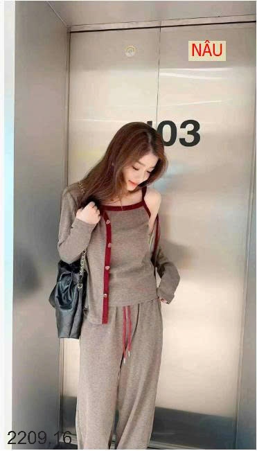 25HA2209.16 - SET 3 CHI TIẾT GẠO NẾP NHUNG CHO NỮ