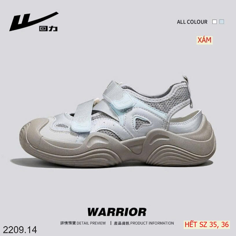 25HA2209.14 - GIÀY QUAI DÁN WARRIOR THOÁNG KHÍ CHO NỮ
