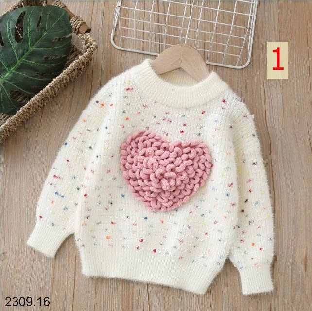 25HA2309.16 - ÁO LEN DỄ THƯƠNG BÉ GÁI
