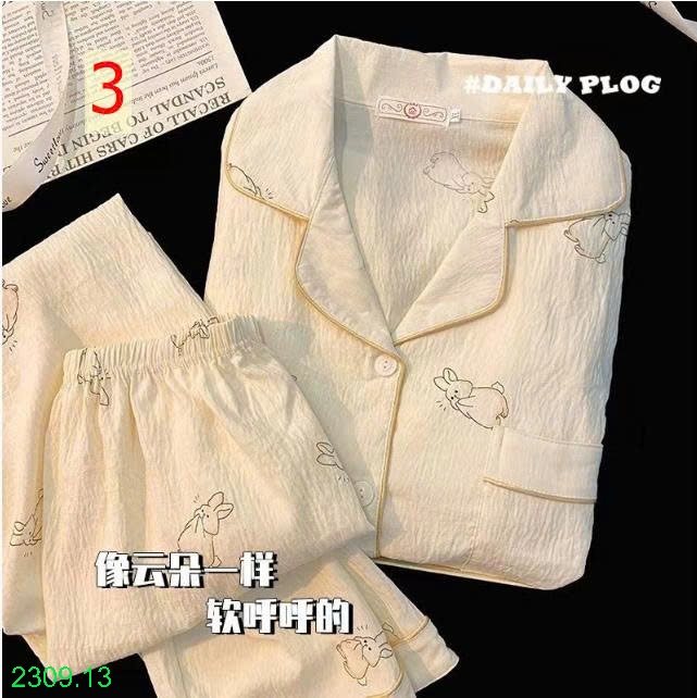 25HA2309.13 - BỘ NỮ DÀI TAY MẶC NHÀ