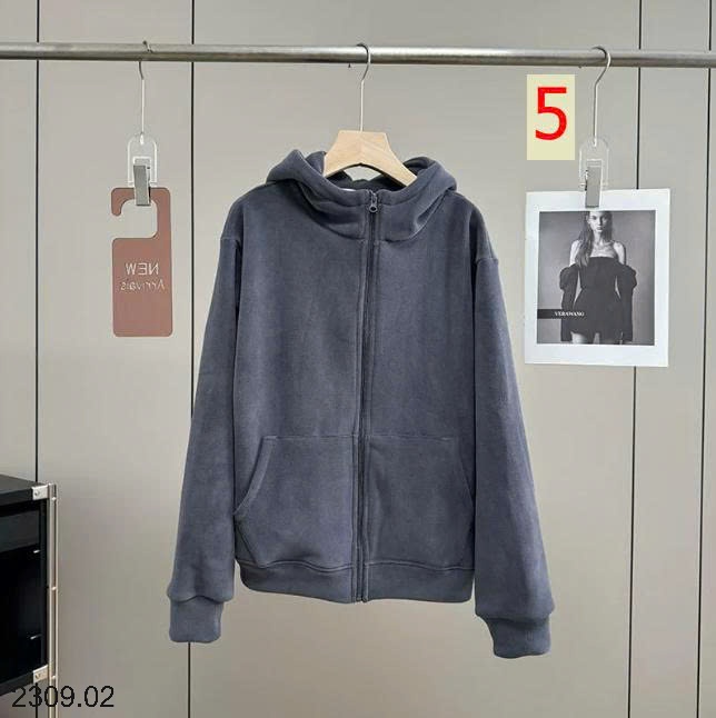 25HA2309.02 - ÁO KHOÁC CARDIGAN NỈ NHUNG DÀY ẤM ÁP CÓ MŨ TRÙM ĐẦU