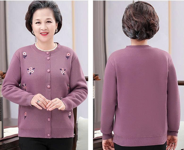 25HA2309.11 - ÁO CARDIGAN LEN LÓT LÔNG TRUNG NIÊN