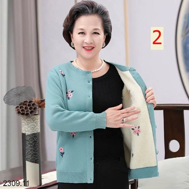25HA2309.11 - ÁO CARDIGAN LEN LÓT LÔNG TRUNG NIÊN