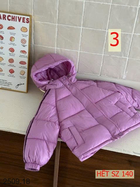 25HA2509.18 - ÁO KHOÁC PHAO DÀY HÀN QUỐC CHO BÉ