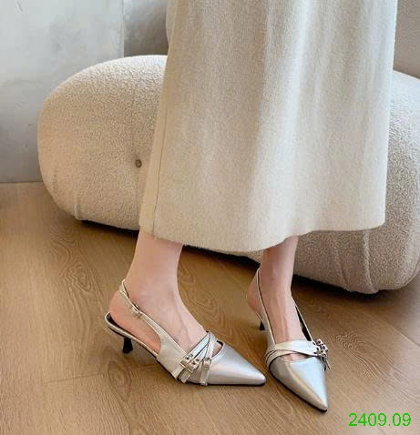 25HA2409.09 - GIÀY SANDAL MŨI NHỌN ĐẾ THẤP