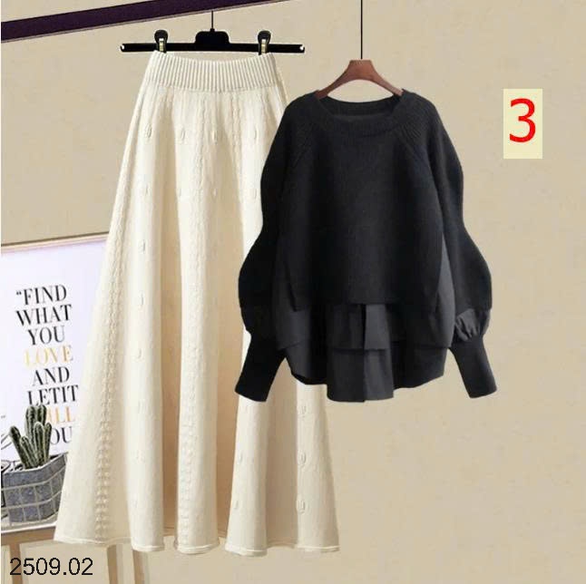 25HA2509.02 - SET VÁY LEN CHO NỮ