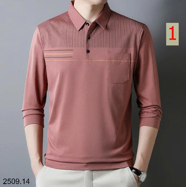 25HA2509.14 - ÁO POLO PHỐI KẺ CHO NAM