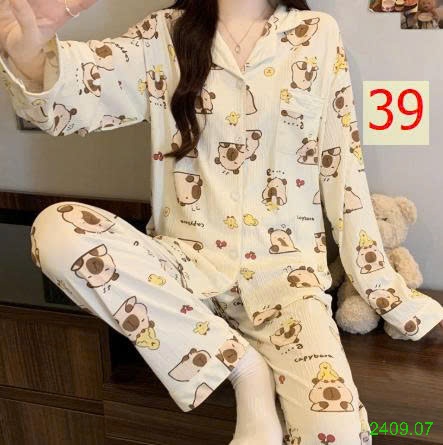25HA2409.07 - BỘ PIZAMA NỮ THU ĐÔNG MẶC NHÀ