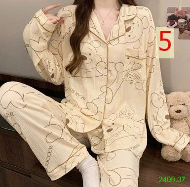 25HA2409.07 - BỘ PIZAMA NỮ THU ĐÔNG MẶC NHÀ