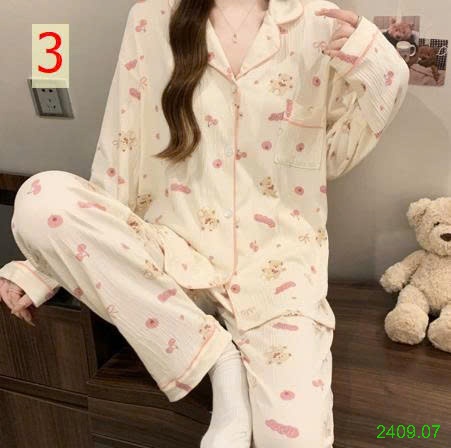 25HA2409.07 - BỘ PIZAMA NỮ THU ĐÔNG MẶC NHÀ
