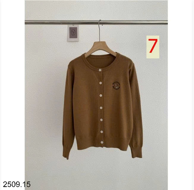 25HA2509.15 - ÁO CARDIGAN DỆT KIM DÀI TAY THÊU GẤU
