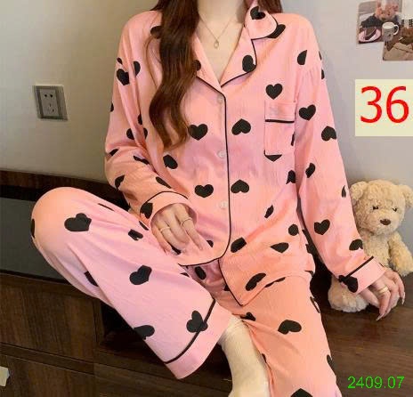 25HA2409.07 - BỘ PIZAMA NỮ THU ĐÔNG MẶC NHÀ