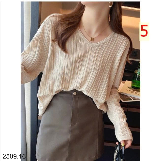 25HA2509.16 - ÁO RAGLAN CỔ V CHO NỮ