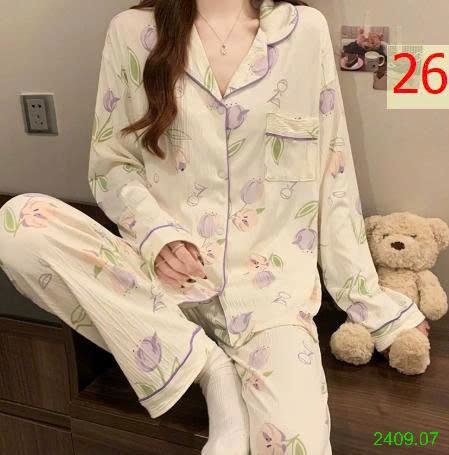 25HA2409.07 - BỘ PIZAMA NỮ THU ĐÔNG MẶC NHÀ