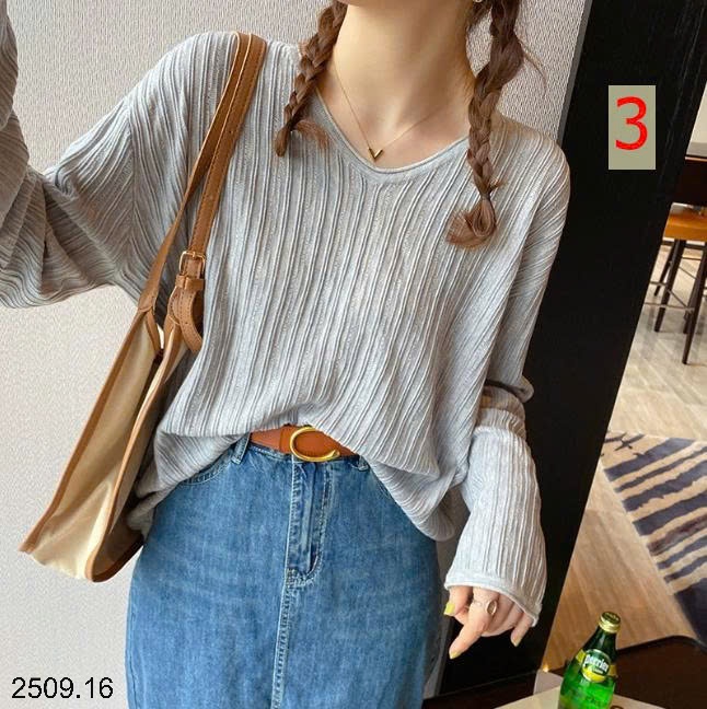25HA2509.16 - ÁO RAGLAN CỔ V CHO NỮ