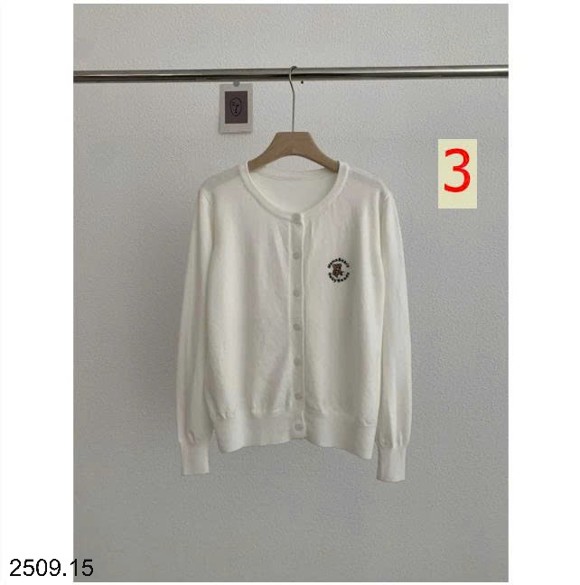 25HA2509.15 - ÁO CARDIGAN DỆT KIM DÀI TAY THÊU GẤU