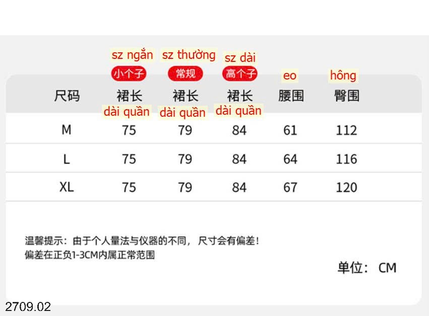 25HA2709.02 - VÁY YAMAMOTO NỮ