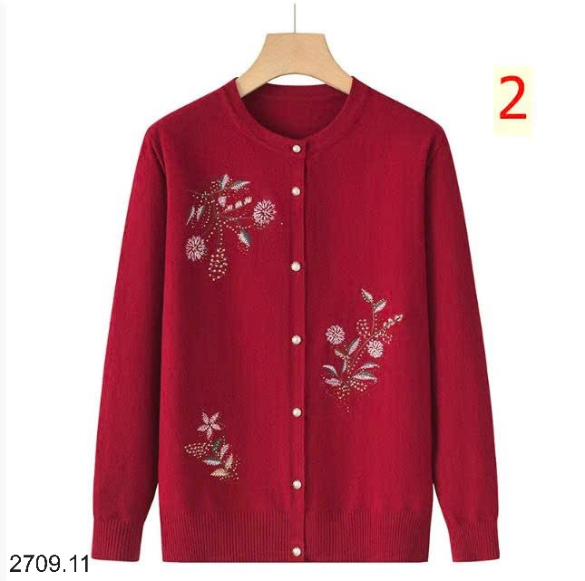 25HA2709.11 - ÁO CARDIGAN LEN NỮ TRUNG NIÊN