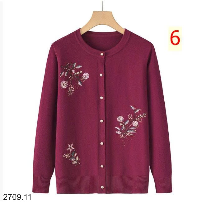 25HA2709.11 - ÁO CARDIGAN LEN NỮ TRUNG NIÊN